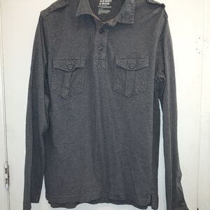 Old Navy Men's Charcoal Button Down Shirt